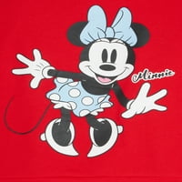 Minnie Mouse Girls gyapjúszemélyzet nyaki pulóver és kocogók, kétrészes ruhakészlet, Méretek 4-16