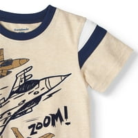 Kisgyermek fiú rövid ujjú újdonság grafikus póló