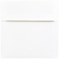 Papír Négyzet alakú fóliával bélelt meghívó borítékok, fehér, ezüst fóliával, csomagonként