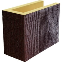 Ekena Millwork 8 H 8 D 72 W durva fűrészelt fau fa kandalló kandalló készlet w alamo corbels, prémium mahagóni