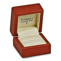 Radiant Fire Karat rózsa arany 7x smaragd moissanite pasziánsz gyűrű