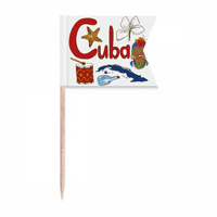 Kuba nemzeti szimbólum Landmark Minta fogpiszkáló zászlók címkézés jelölés Party torta élelmiszer Cheeseplate