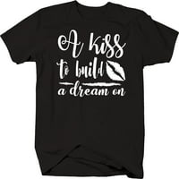 Kiss építeni egy álom grafikus pólók Xlarge Fekete