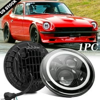 7 kerek LED fényszóró Halo Angel Eye Hi Lo gerenda Datsun 280z 240Z 260Z