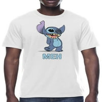 A Disney Men's Stitch rövid ujjú grafikus pólót, S-3XL méretű méretet jelentett