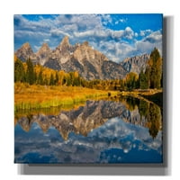 Epikus Graffiti őszi reflexió a Tetons - Grand Teton Nemzeti Parkban, Darren White, Giclee vászon falfestmény, 40x26