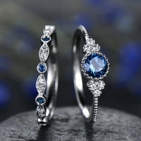 Wendunide lakástextília női divat gyémánt gyűrű pár ékszer pár gyűrű méret Kék