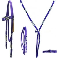 Ló Western COB Nylon Headstall Mell gallér gyeplőt járdaszegély Tack Set 60112PK-C