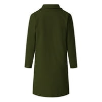 Riforla Női Alkalmi Pocket Office blézer terítette első kardigán kabát munkaruha blézer Női hadsereg zöld XL