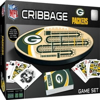 Remekművek hivatalosan engedélyezett NFL Green Bay Packers fa Cribbage játék felnőtteknek