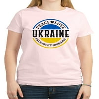 CafePress-Peace Love Ukrajna póló-női klasszikus póló