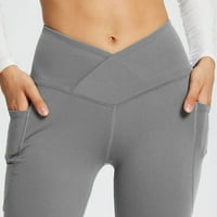 Homenesgenics Női nadrág Clearance Laza Női Leggings Magas derekú jóga nadrág edzés gyakorlat Capris Alkalmi nadrág