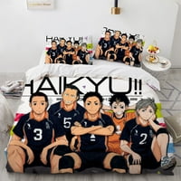 Anime Haikyuu ágynemű Ágykészlet 3d nyomtatott Ultra puha mikroszálas akciófigura Haikyuu paplanhuzat King méretű paplanhuzat