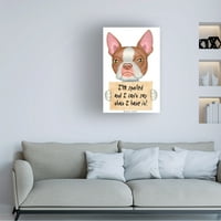 Danny Gordon Art 'Red Boston Terrier jelzi' Canvas Art