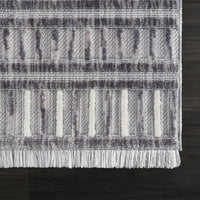 United Weavers Keya Naaz Modern geometriai akcentus szőnyeg, füst, 1'10 3 '