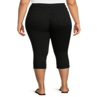 Terra & Sky Women's Plus Méret Pull-on Capris