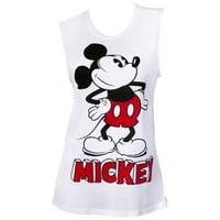 Mickey Mouse póz Fehér Női Divat Tank Top-kicsi