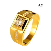 Gentleman temperamentum bevont 24k arany gyűrű férfi uralkodó gyűrű örök eljegyzési jegygyűrű