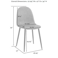 Crosley bútor Weston étkező szék, készlet 2, szomorú szürke