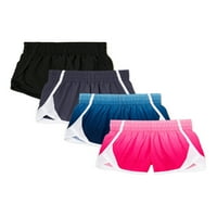 Athletic Works lányok rövidnadrágot, 4-csomagot, méretű 4- és pluszot futnak
