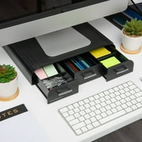 Gondolatolvasó Anchor Collection szabadon álló Monitor állvány és íróasztal szervező, készlet 2, 13,5L 13W 4 H, Fekete