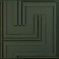 Ekena Millwork 5 8 W 5 8 H Geometriai Endurawall dekoratív 3D -s fali panel, Ultracover Satin Hunt Club Green