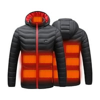 Női téli kabát-kültéri meleg ruházat fűtött lovagláshoz síelés halászat töltés fűtött kabát Fekete L