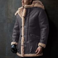 Tawop téli kabátok férfiaknak férfi őszi téli divat gyapjú kabát Stretch mosott felső kabát sötét szürke 14