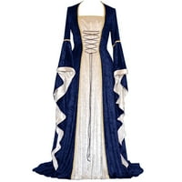 twifer sun ruhák Női Női vintage kelta padló hossza reneszánsz gótikus ruha