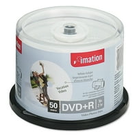 imation DVD+R lemezek, nyomtatható, 4,7 GB, 16x, orsó, Fehér, 50 Csomag