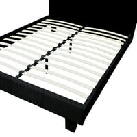 Amerika bútorok quela szövet platform ágy, keleti király, fekete