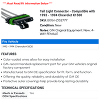 Hátsó lámpa csatlakozó - kompatibilis-Chevy K1500
