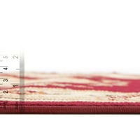 Egyedi Szövőszék Charles Versailles Szőnyeg Vörös Krém 5 '3 8 ' Téglalap Virágos Francia Tökéletes Nappali Ágyas Szoba