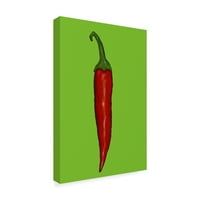 Védjegy Képzőművészet 'Red Hot Chilli Pepper' vászon művészete: Sarah Thompson-Ensels