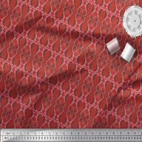 Soimoi piros Georgette viszkóz szövet filigrán damaszt nyomtatási szövet által Udvar széles